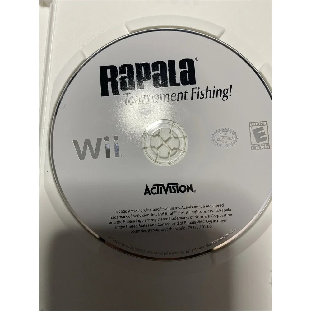 Rapala Tournament Fishing (Nintendo Wii, 2006) With Manual Clean